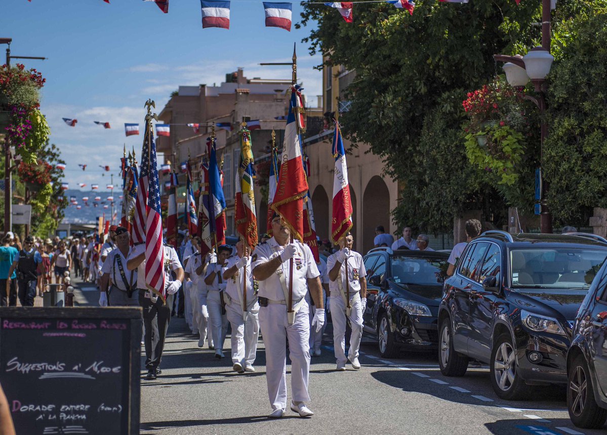 #US6thFleet command and control ship MTW is in TheoulesurMer, France commemorating the 74th anniversary of Operation Dragoon - the liberation of southern France by allied forces during WWII   