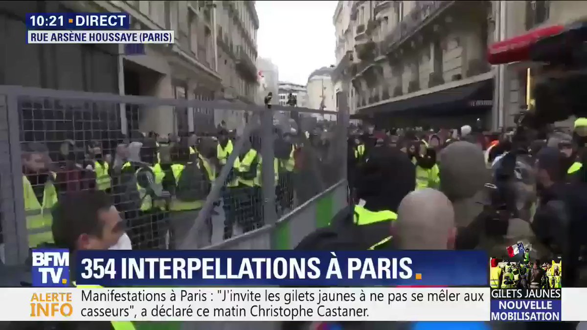 Paris Protesters Tried To Break Through Police Lines At Rue