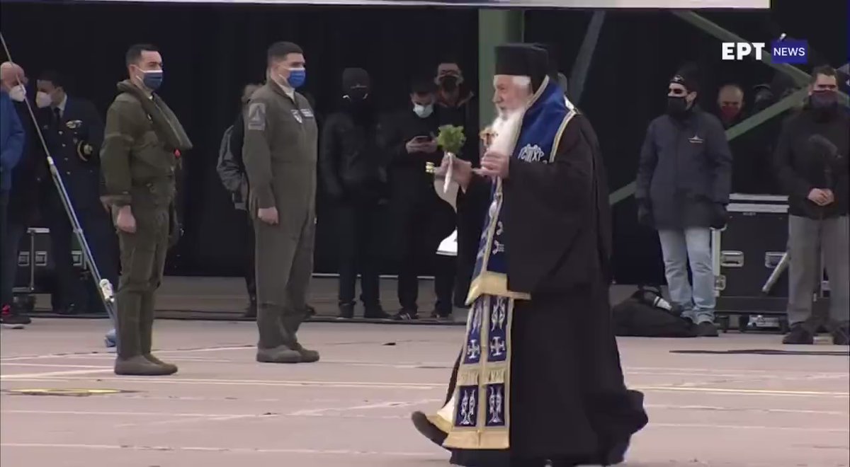 Greece takes delivery of Rafale jets from France at the Tanagra Air Base with a blessing ceremony