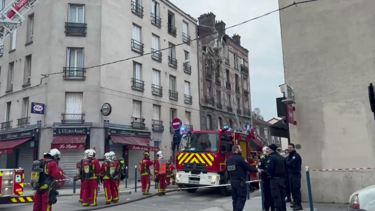 AUBERVILLIERS - Explosion in a building last night. The facade is gutted. Several injured