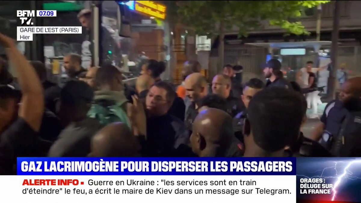Train breakdown at Gare de l'Est: the police used tear gas to disperse the passengers