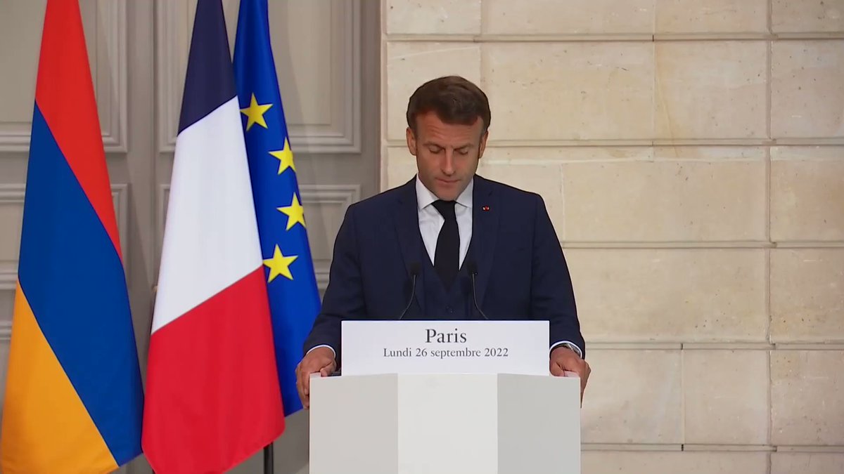 Macron: I strongly condemn what happened in recent days and call for peace and resumption of negotiations. I would like to salute the courage of Prime Minister Pashinyan, who proposed a new approach for the future of the region