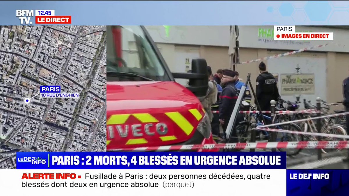 Shots fired in Paris: the new report shows 2 dead and 4 injured in absolute emergency