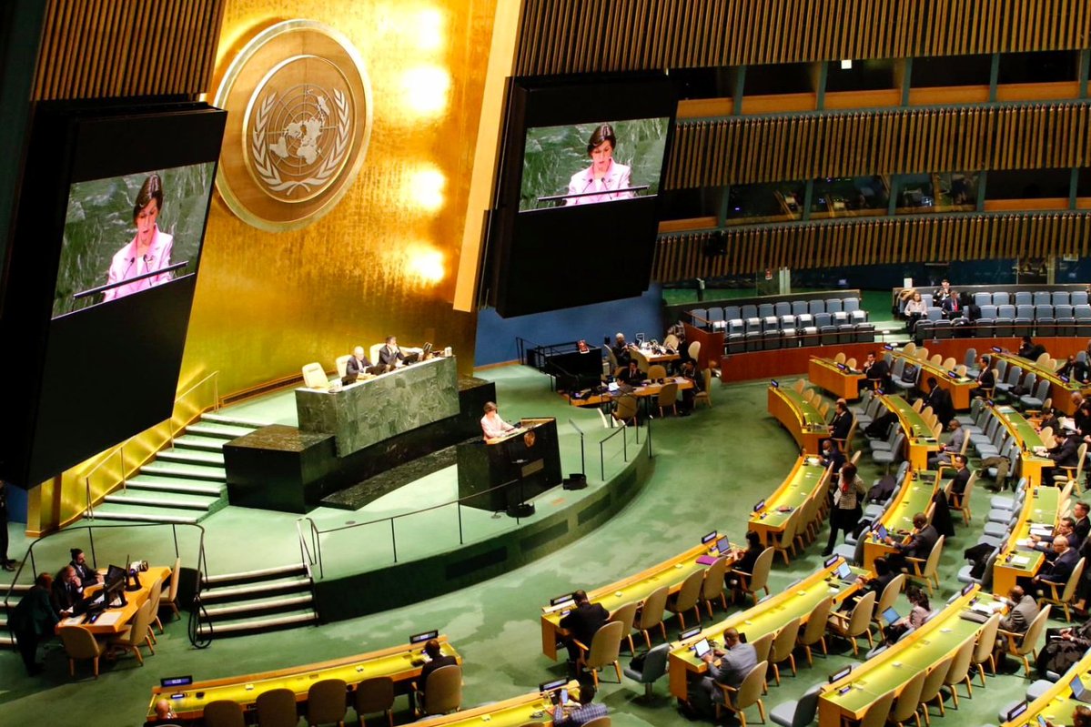 The resolution for a just and lasting peace in Ukraine based on the principles of the United Nations is adopted by a very large majority by the UN General Assembly UNGA