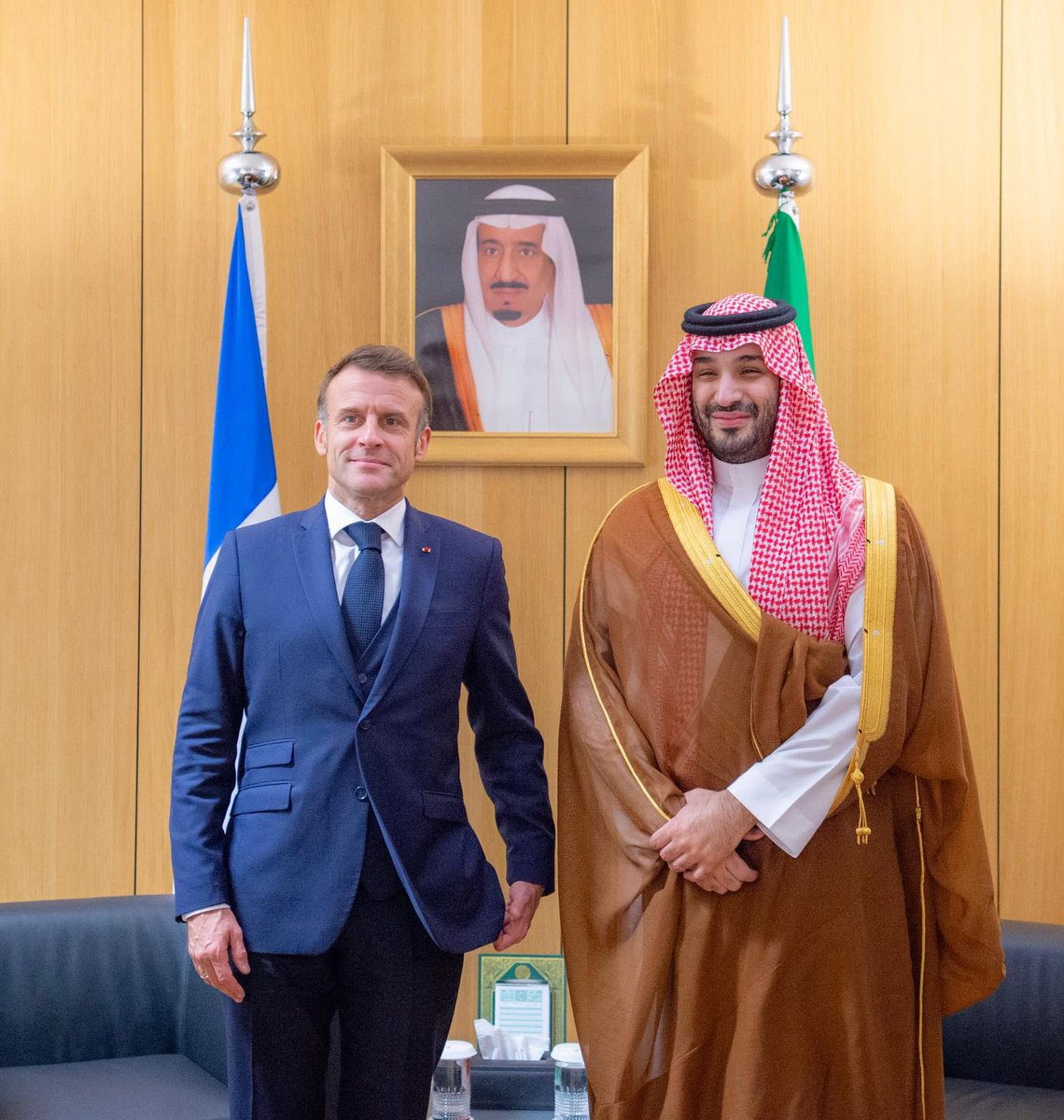 Saudi Crown Prince meets the French President on the sidelines of the GCC-European Summit