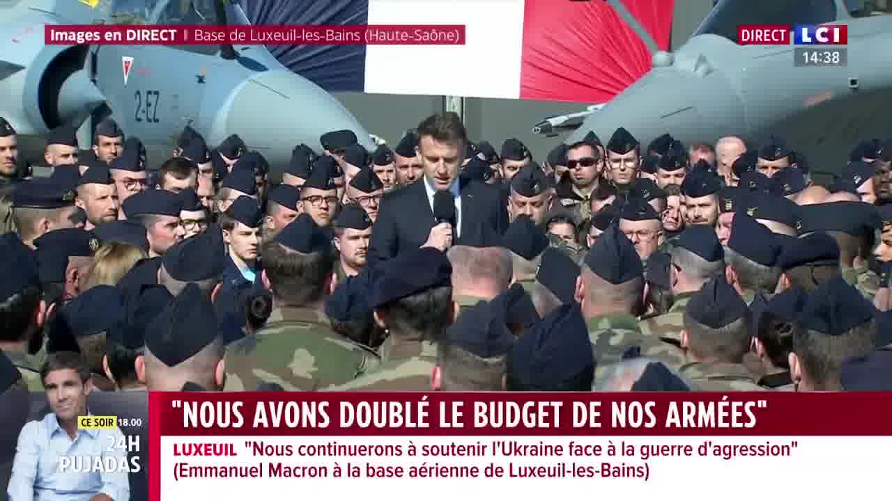 Emmanuel Macron: We are going to increase and accelerate orders for Rafales, announced the head of state from the Luxeuil-les-Bains base.