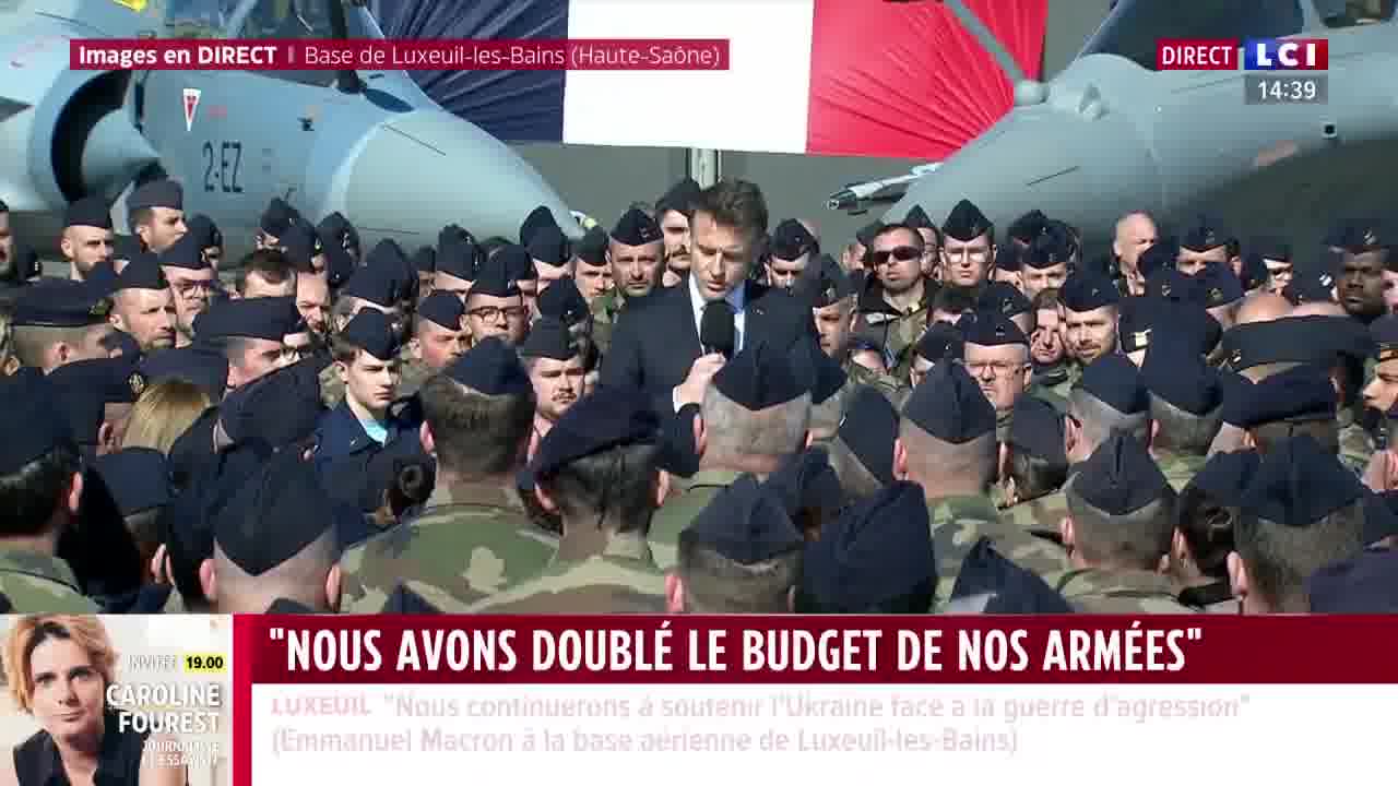 Emmanuel Macron: We are going to increase and accelerate orders for Rafales, announced the head of state from the Luxeuil-les-Bains base.