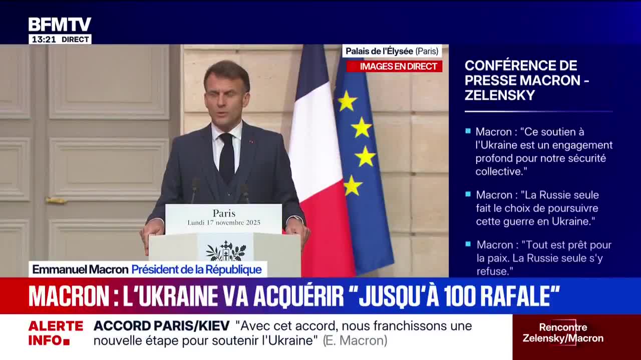 The European Union must continue to provide Ukraine with predictable and stable long-term financial support, says Emmanuel Macron