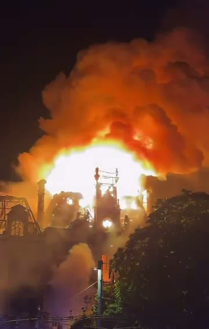 France: The bell tower of Limoges City Hall has collapsed after a major fire engulfed the historic building during protests. The landmark, inaugurated in 1883, was over 140 years old.
