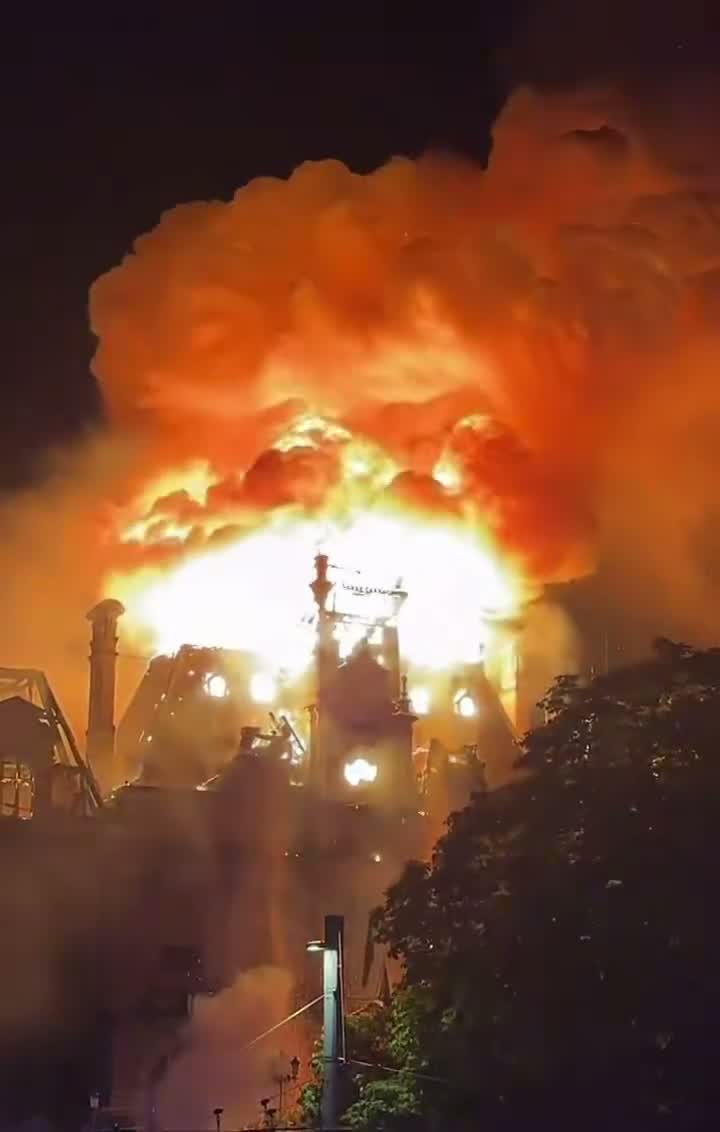 France: The bell tower of Limoges City Hall has collapsed after a major fire engulfed the historic building during protests. The landmark, inaugurated in 1883, was over 140 years old.