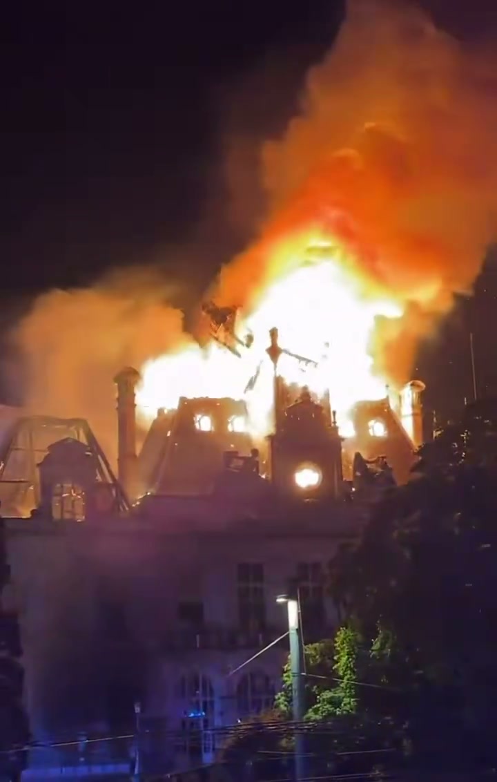 France: The bell tower of Limoges City Hall has collapsed after a major fire engulfed the historic building during protests. The landmark, inaugurated in 1883, was over 140 years old.